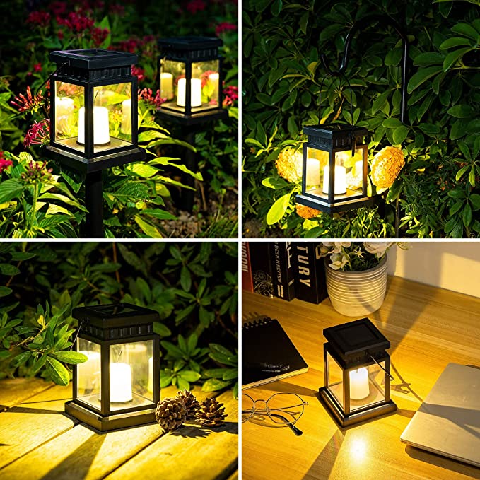 Hangende Solar Tuinlantaarn – LED Buitenlamp op Zonne-energie, Waterdicht Design