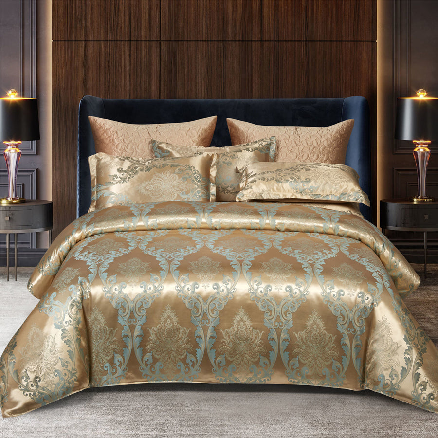 Valora - Luxe Satijn Jacquard Dekbedovertrek Set