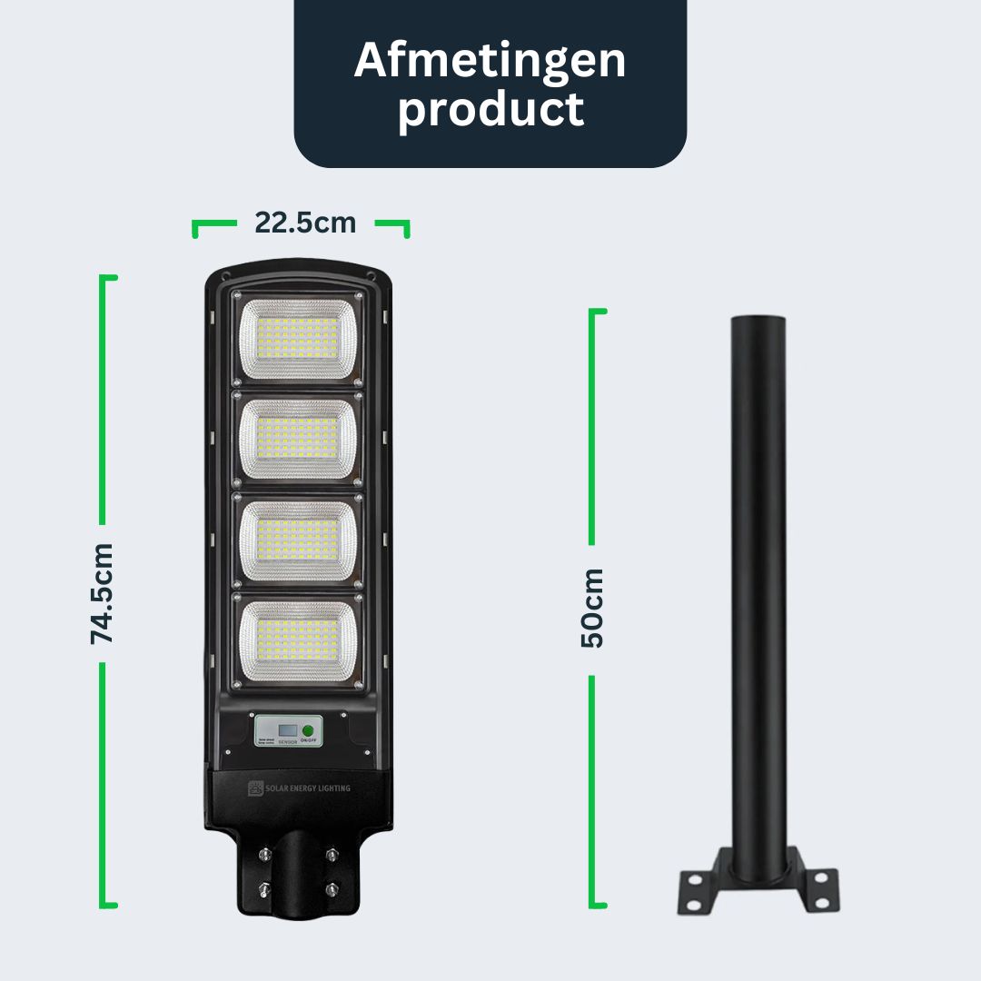 IlluminateSolarMega™ - 3 Lampen + 1 Gratis 450W/6500 Lumen Ultraheldere Straatverlichting op Zonne-energie