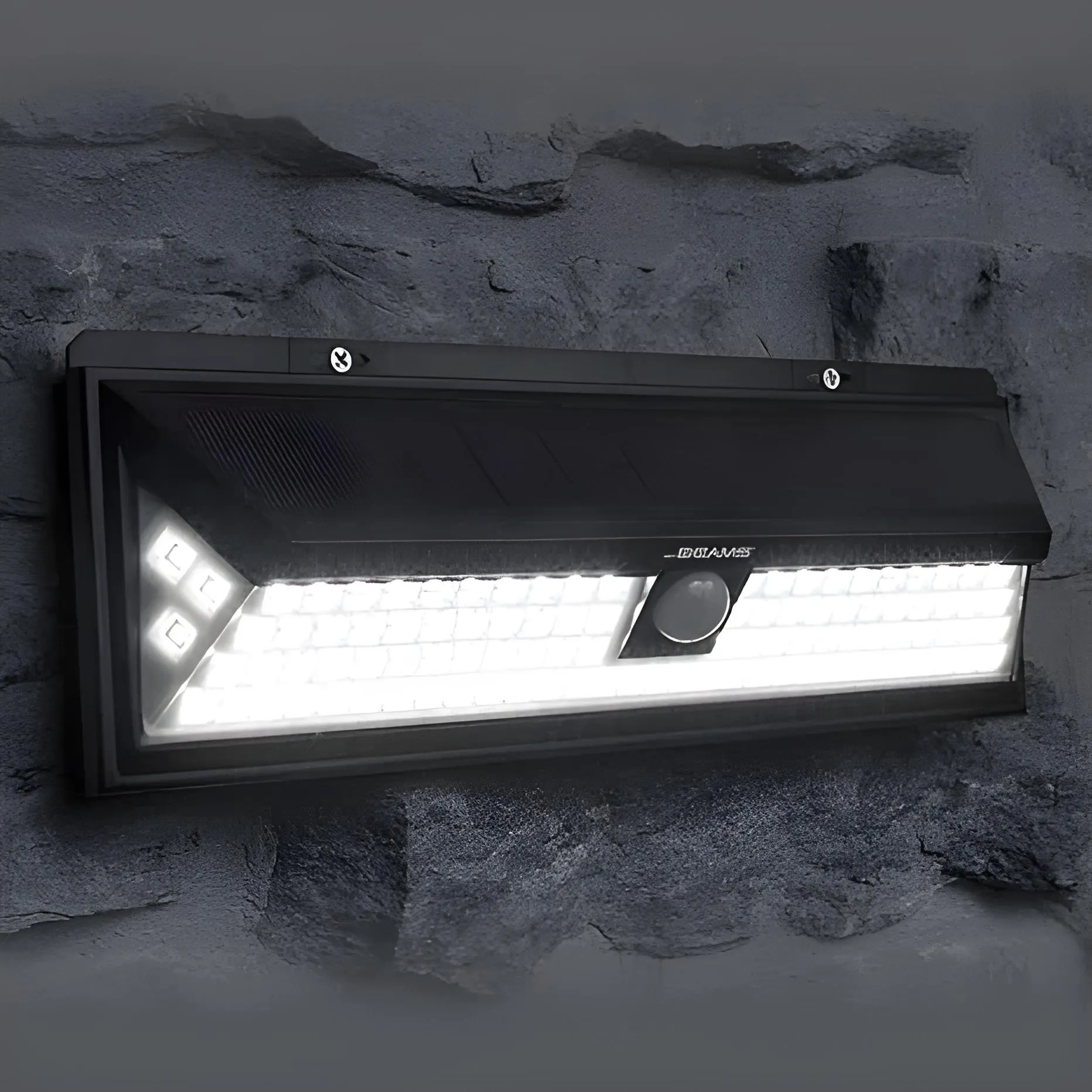 118 LED Solar Wall Light for Fences – 1000 Lumen Brightness