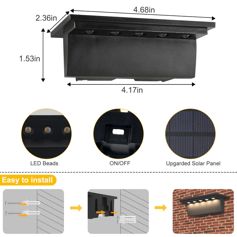 VividSolar™ - Solar Fence Lights