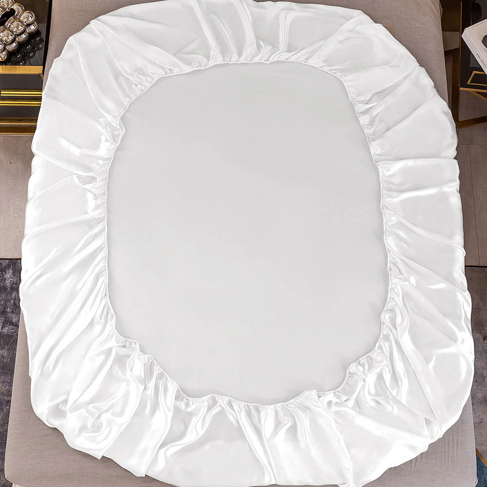 Satin Luxe Seamless Fitted Sheet - Mulberry Feel