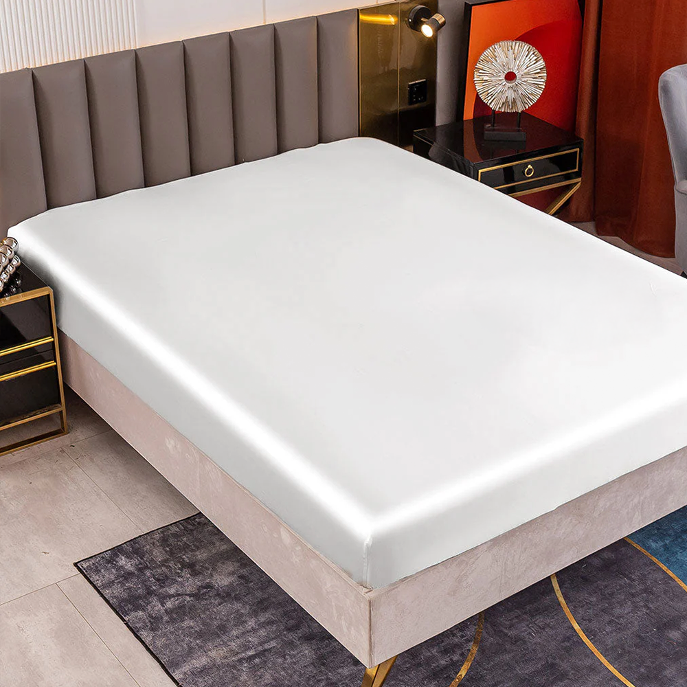 Satin Luxe Seamless Fitted Sheet - Mulberry Feel