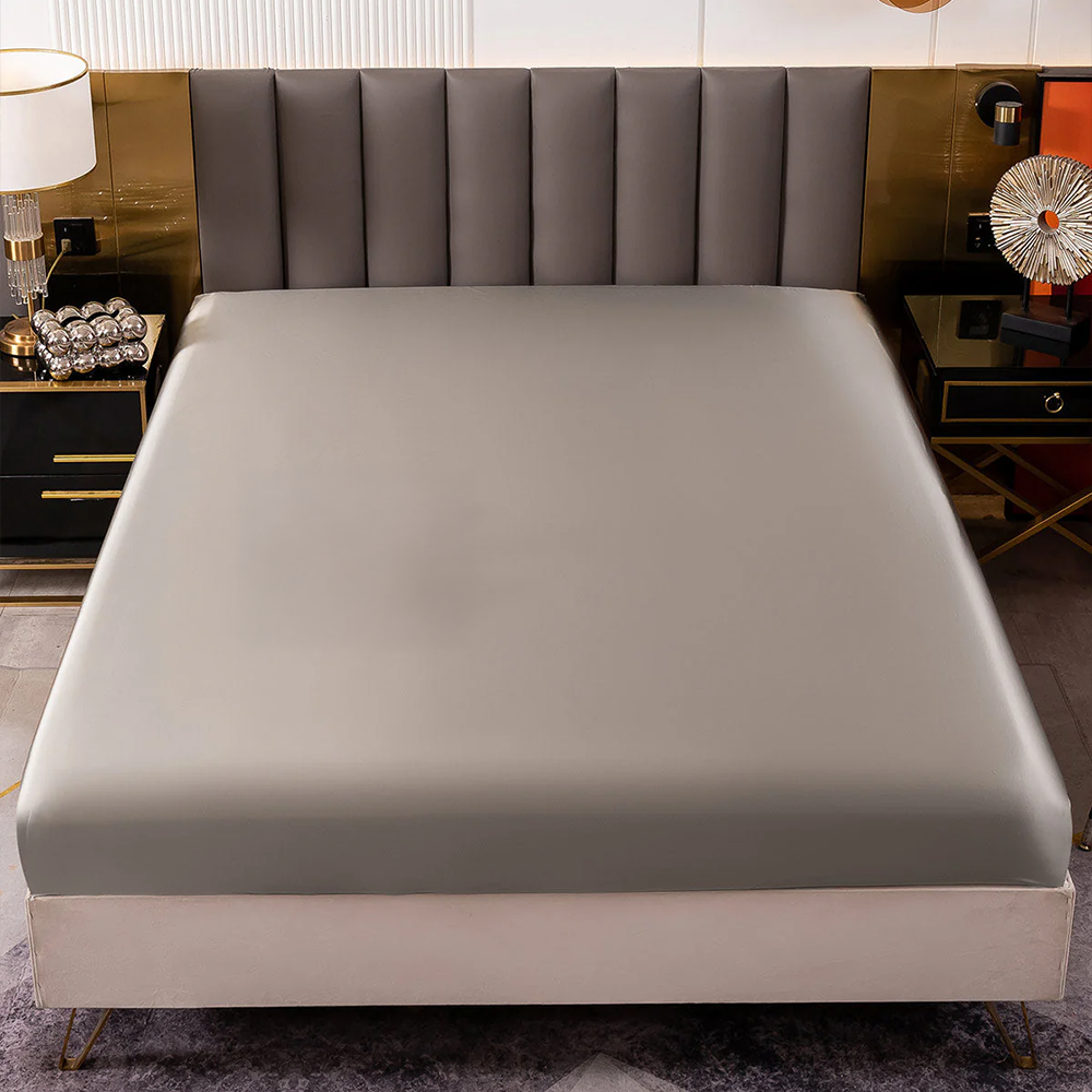 Satin Luxe Seamless Fitted Sheet - Mulberry Feel