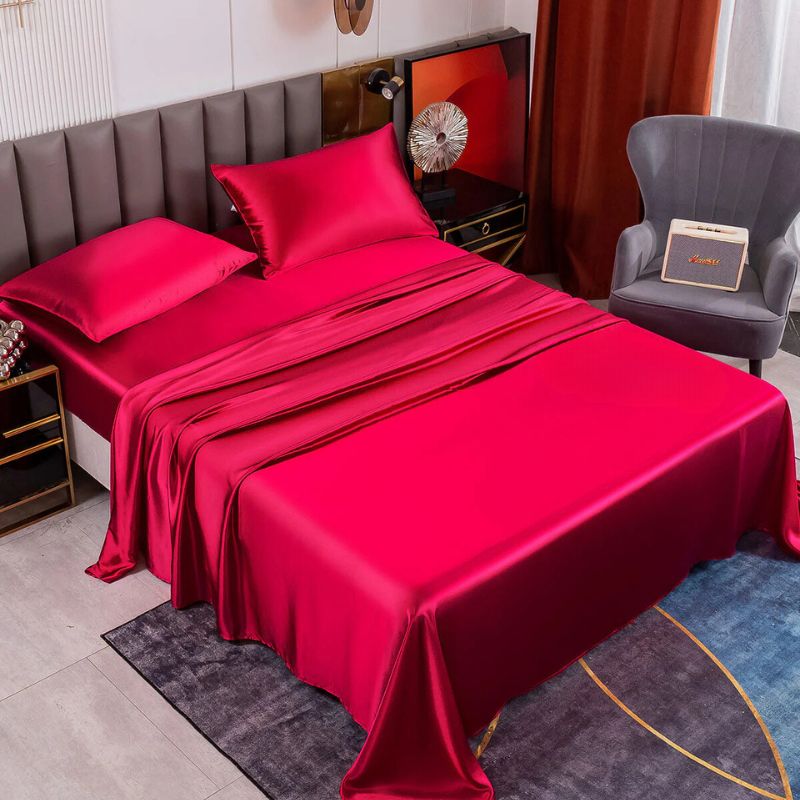 Luxury silk sheet set