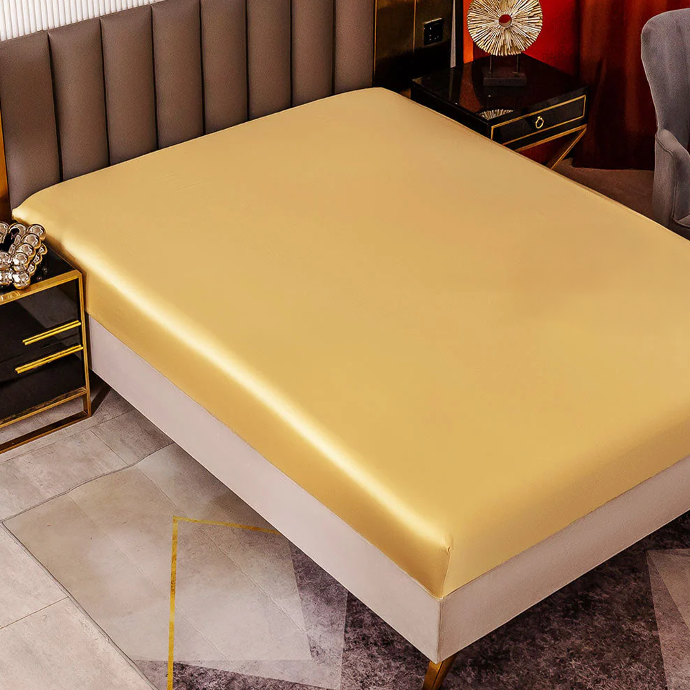 Satin Luxe Seamless Fitted Sheet - Mulberry Feel
