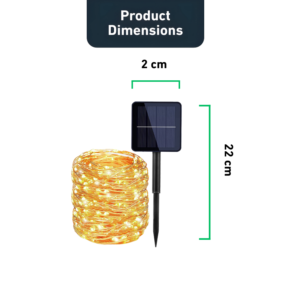 Solar fairy lights for outdoor use