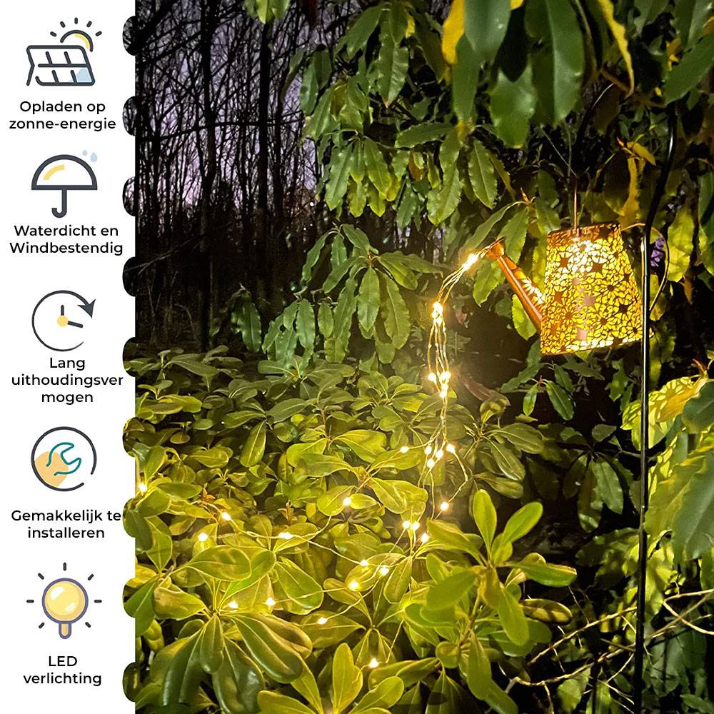 Tuinverlichting - Watergeeflamp op zonne-energie