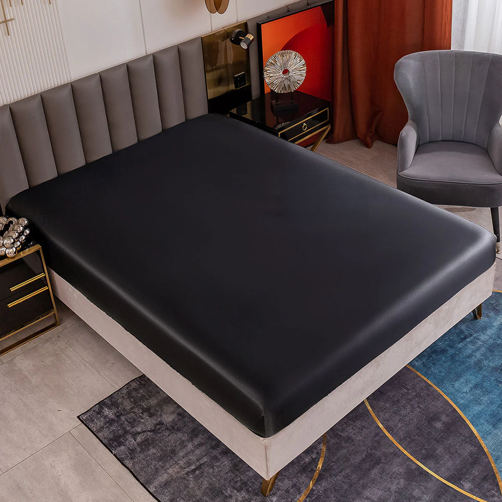 Satin Luxe Seamless Fitted Sheet - Mulberry Feel