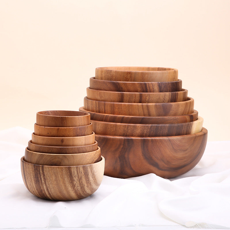 Acacia Wood Fruit and Salad Bowl