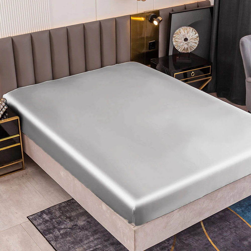 Satin Luxe Seamless Fitted Sheet - Mulberry Feel