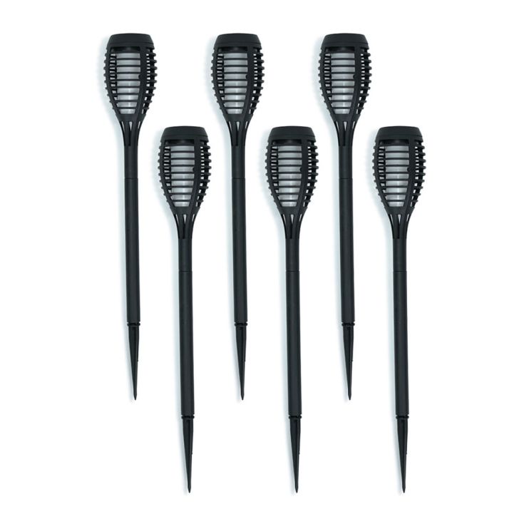 FlameGlow Stakes – Set van 6 Solar Fakkellampen