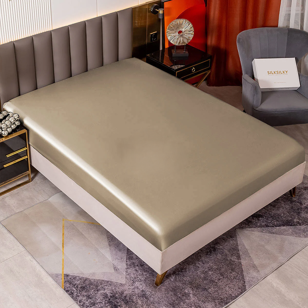 Satin Luxe Seamless Fitted Sheet - Mulberry Feel