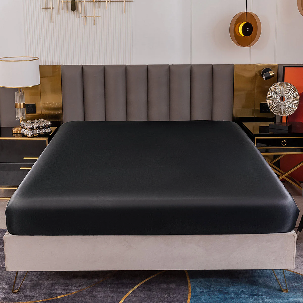 Satin Luxe Seamless Fitted Sheet - Mulberry Feel