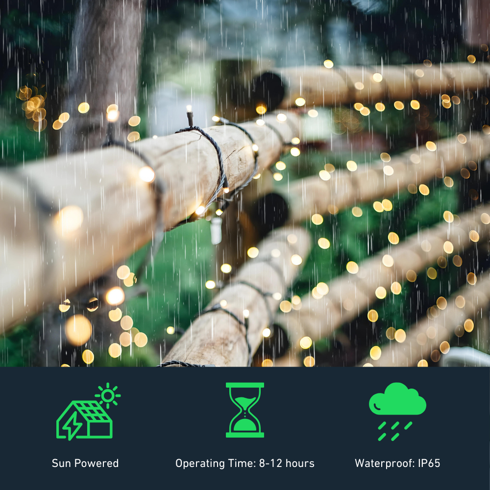 Solar fairy lights for outdoor use