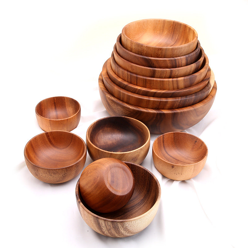 Acacia Wood Fruit and Salad Bowl
