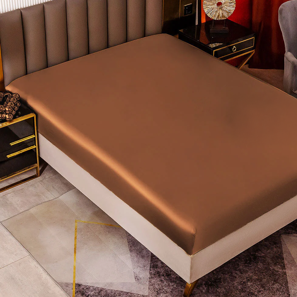 Satin Luxe Seamless Fitted Sheet - Mulberry Feel
