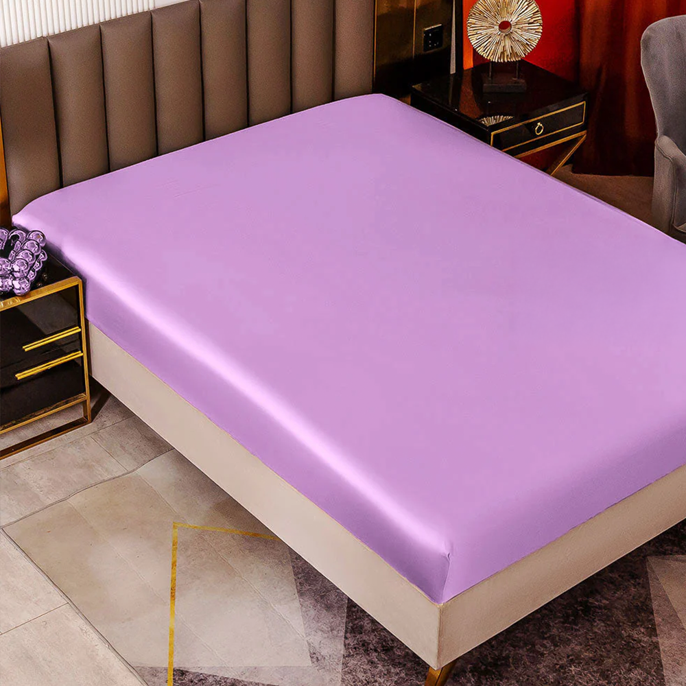 Satin Luxe Seamless Fitted Sheet - Mulberry Feel