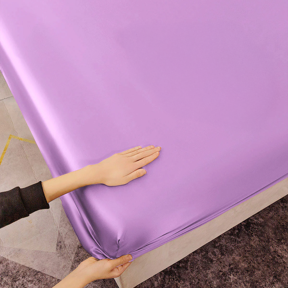 Satin Luxe Seamless Fitted Sheet - Mulberry Feel
