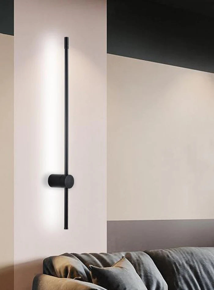 Minimalistische stok wandlamp