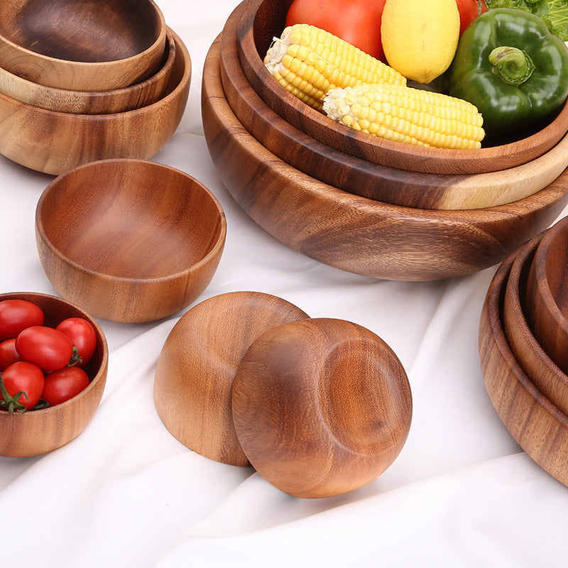 Acacia Wood Fruit and Salad Bowl