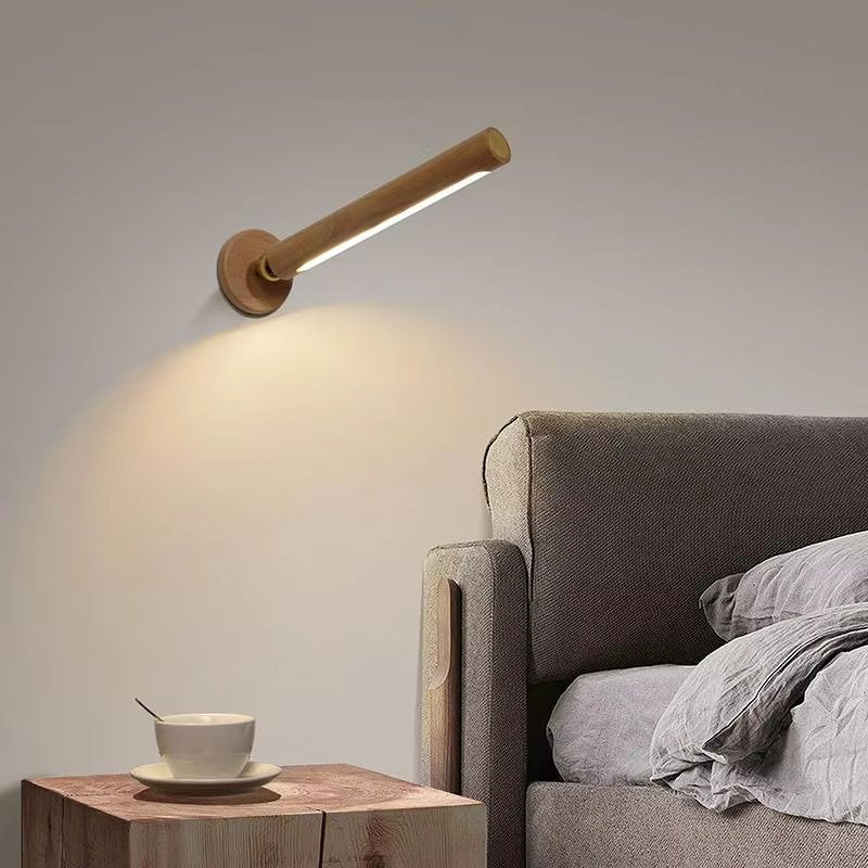 Lustre - Oplaadbare houten wandlamp