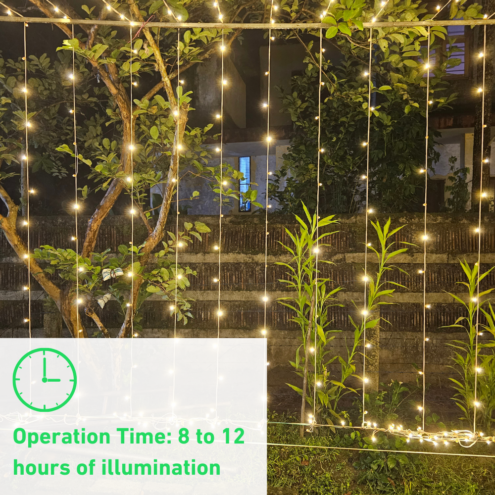 Solar fairy lights for outdoor use