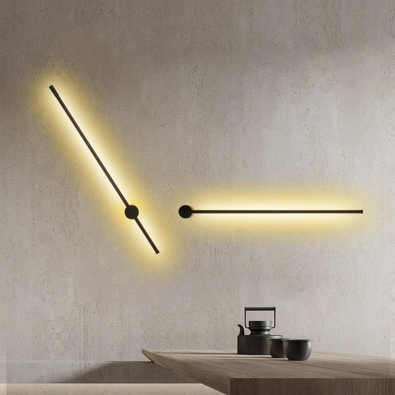 Minimalistische stok wandlamp