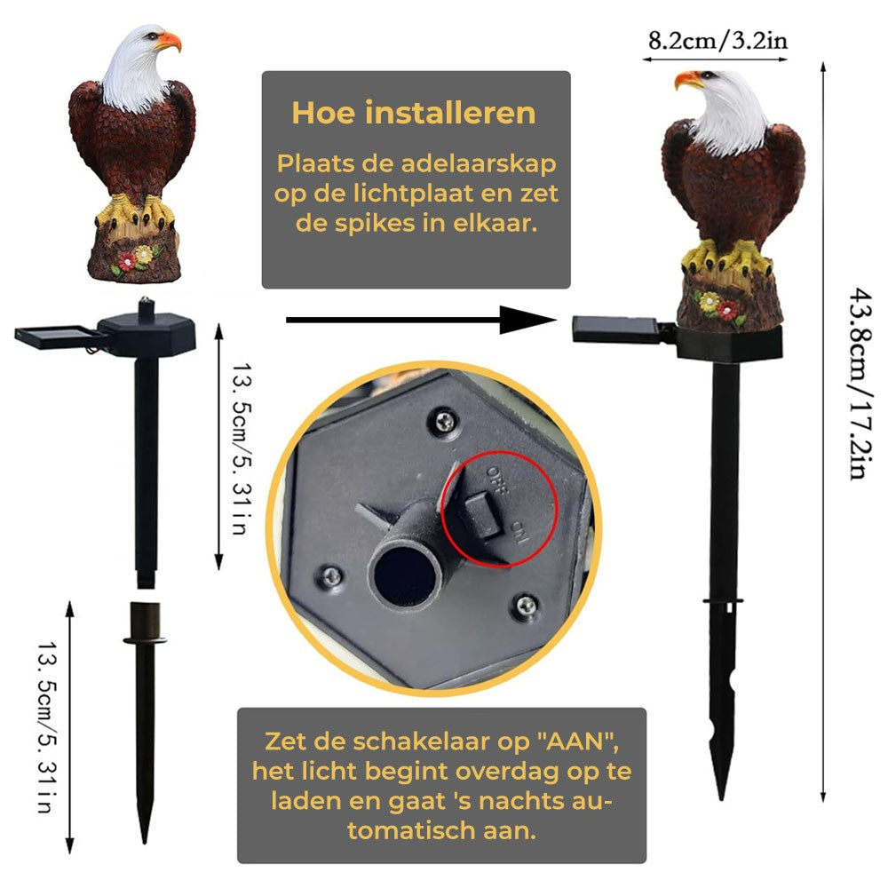 EagleGlow - LED-tuinlamp op zonne-energie