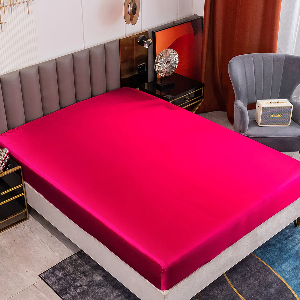 Satin Luxe Seamless Fitted Sheet - Mulberry Feel