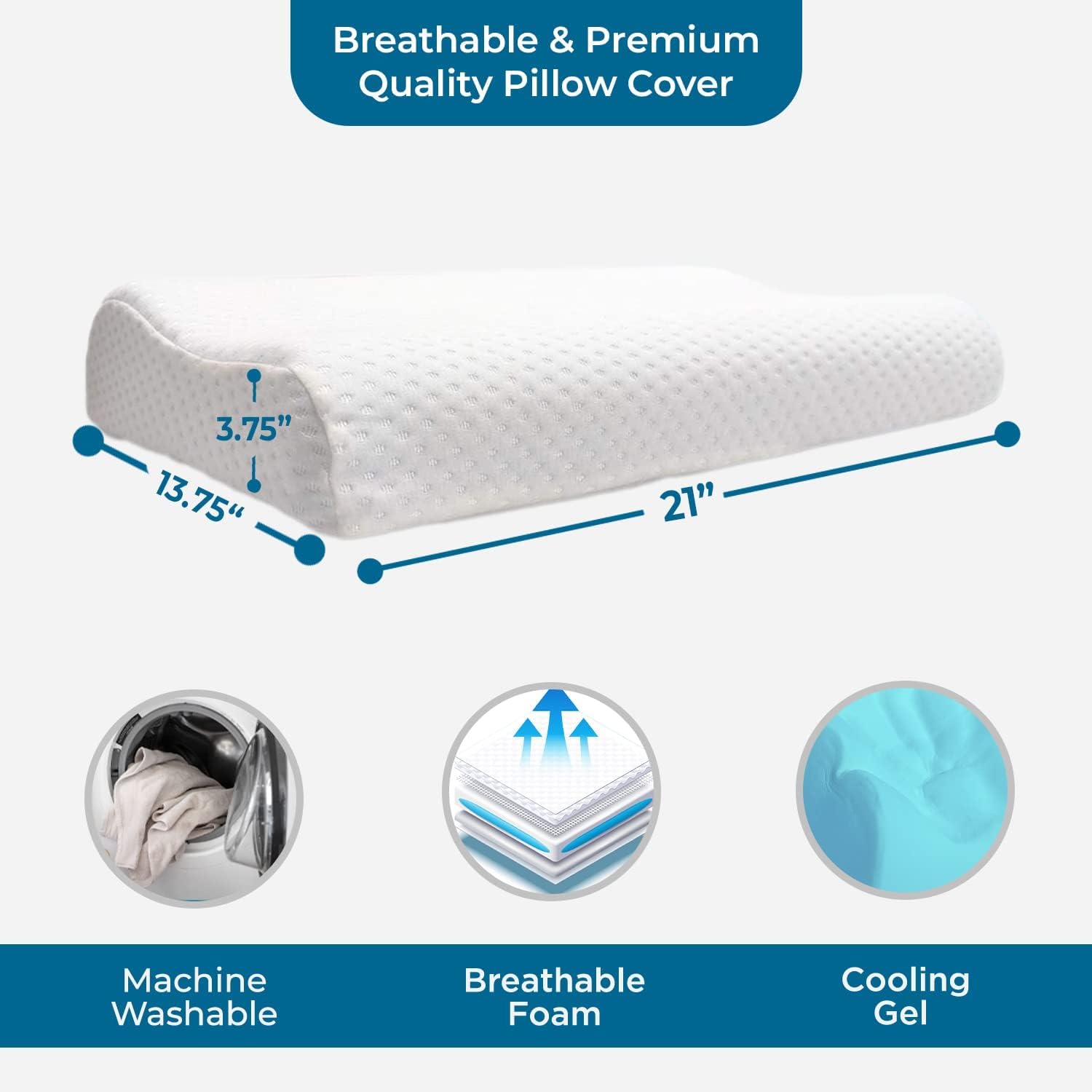 CuboSleep – Orthopedisch Traagschuim Hoofdkussen