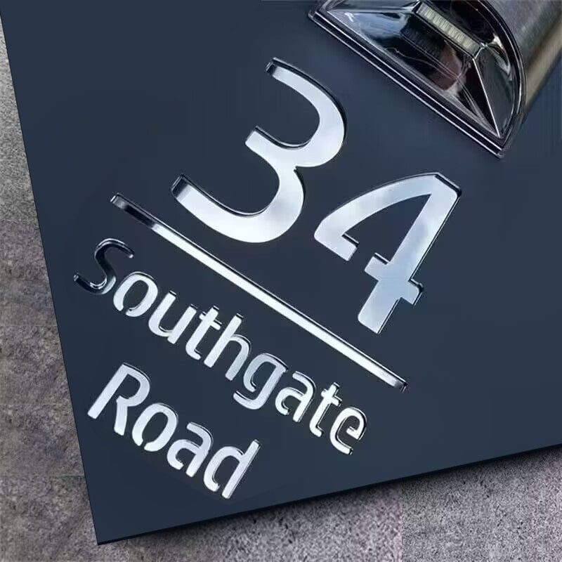 Gepersonaliseerd Diamantvormig Solar Huisnaambord