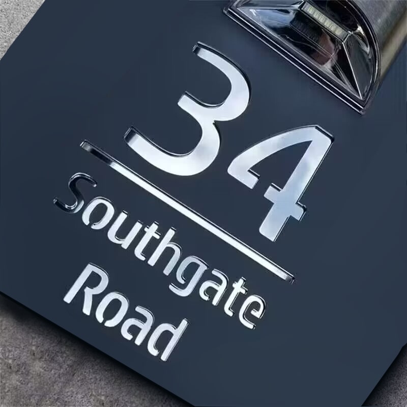 Solar Glow Gepersonaliseerd Huisnummerbord