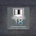 Personalized Rectangular Solar 3D House Number Plaque