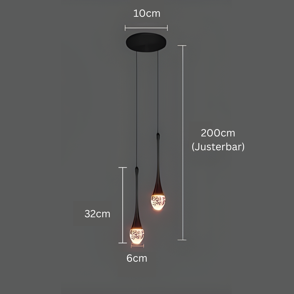 GoldenBubble – Moderne LED Hanglamp met Kristaldruppels