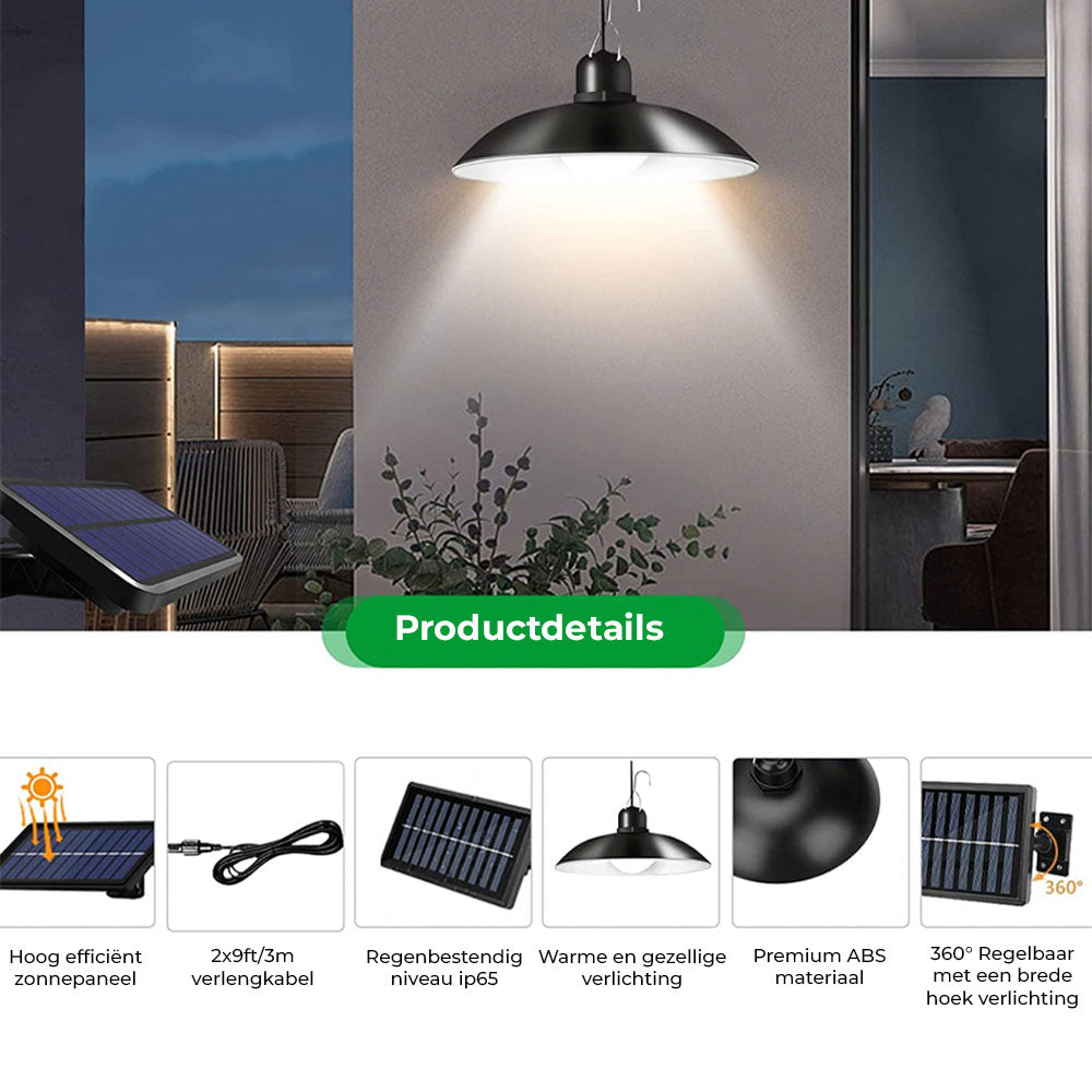Solar Pendant Lights with Double Head