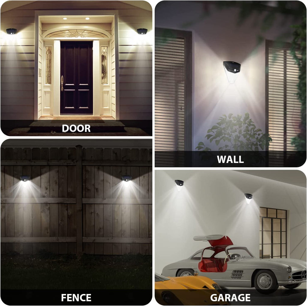 SolarLuxe - Solar Security Lights with 230° Illumination Angle