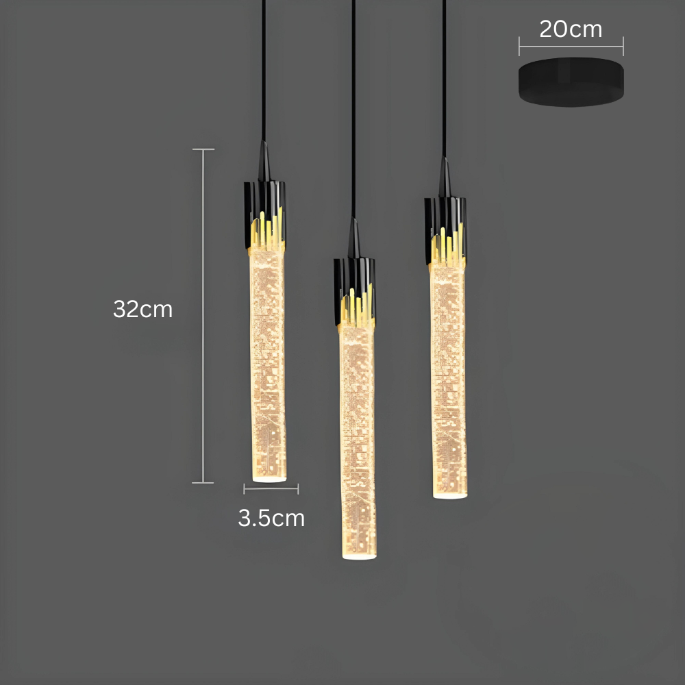 GoldenPegs™ – Glazen Hanglamp met Tijdloze Gloed
