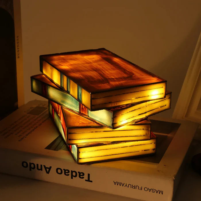 Gebrandschilderd glas boekenlamp