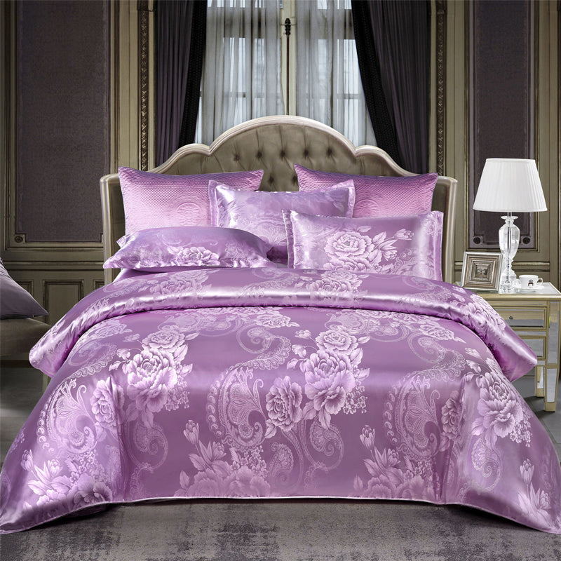 Valora - Luxe Satijn Jacquard Dekbedovertrek Set
