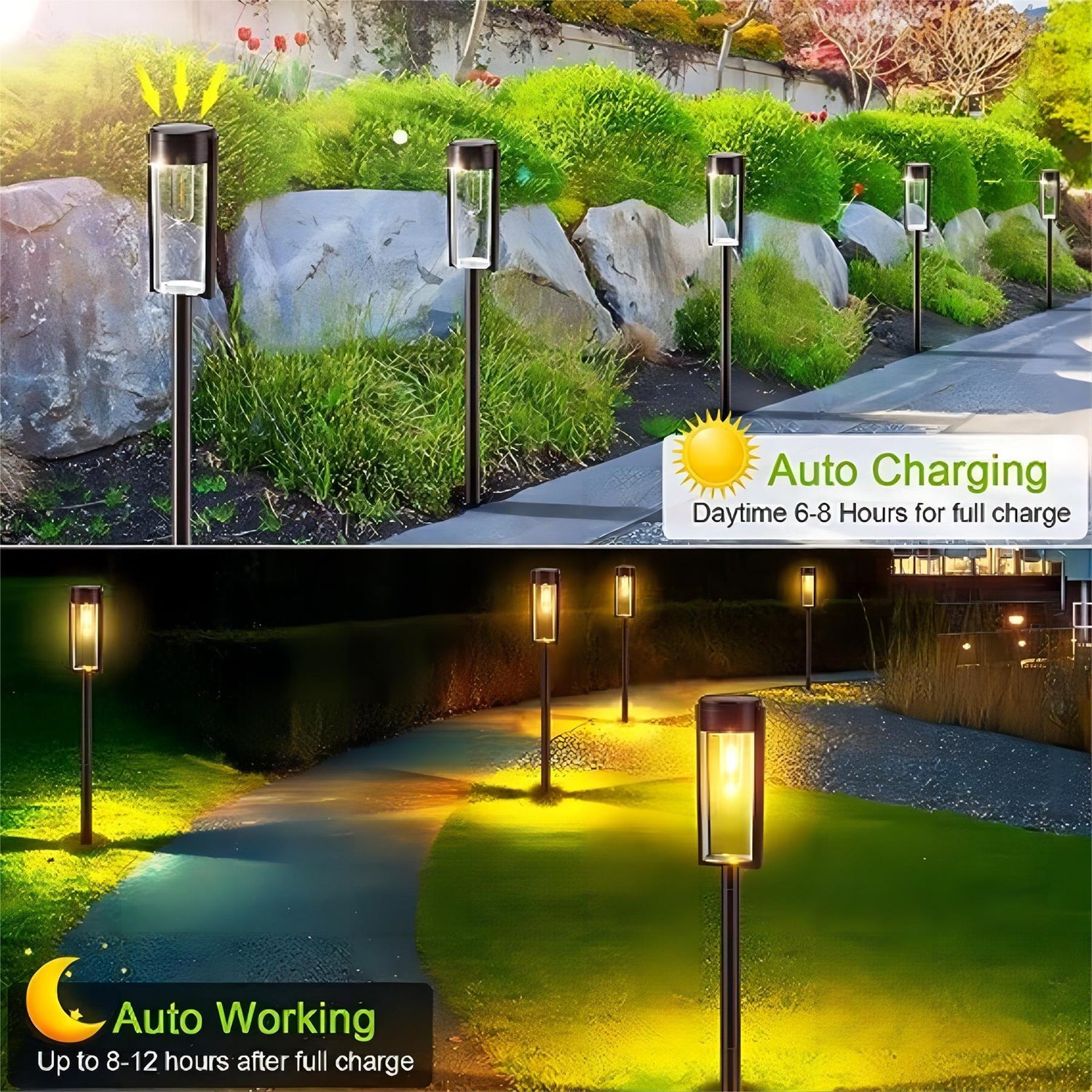 DreamScape™ - Elegante Cilindrische Looplamp op Zonne-energie