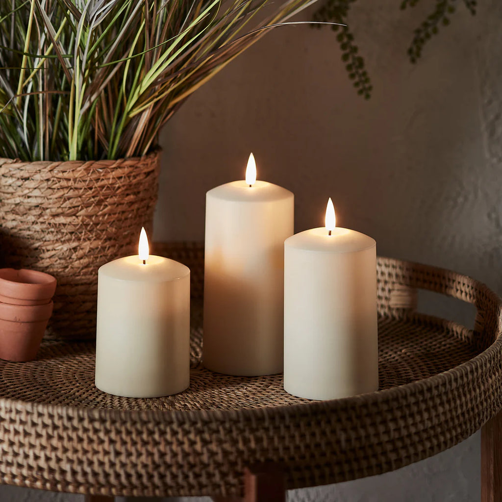 3 pieces long flameless flickering LED candles