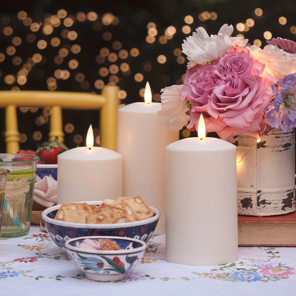 3 pieces long flameless flickering LED candles
