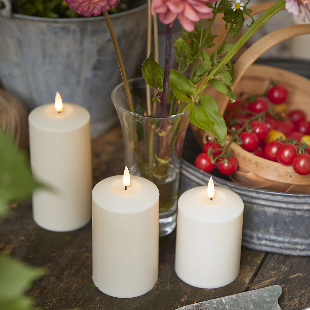 3 pieces long flameless flickering LED candles