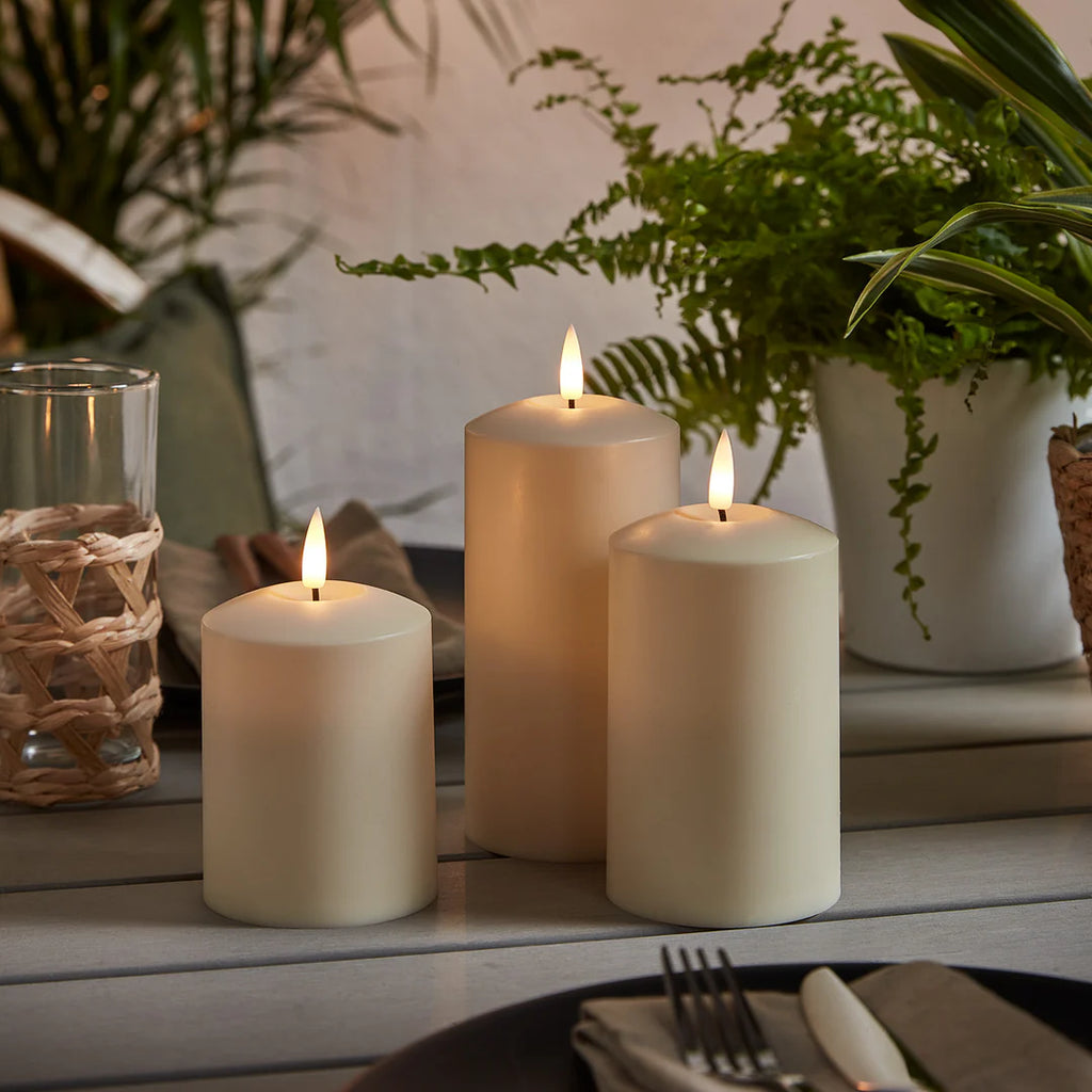 3 pieces long flameless flickering LED candles