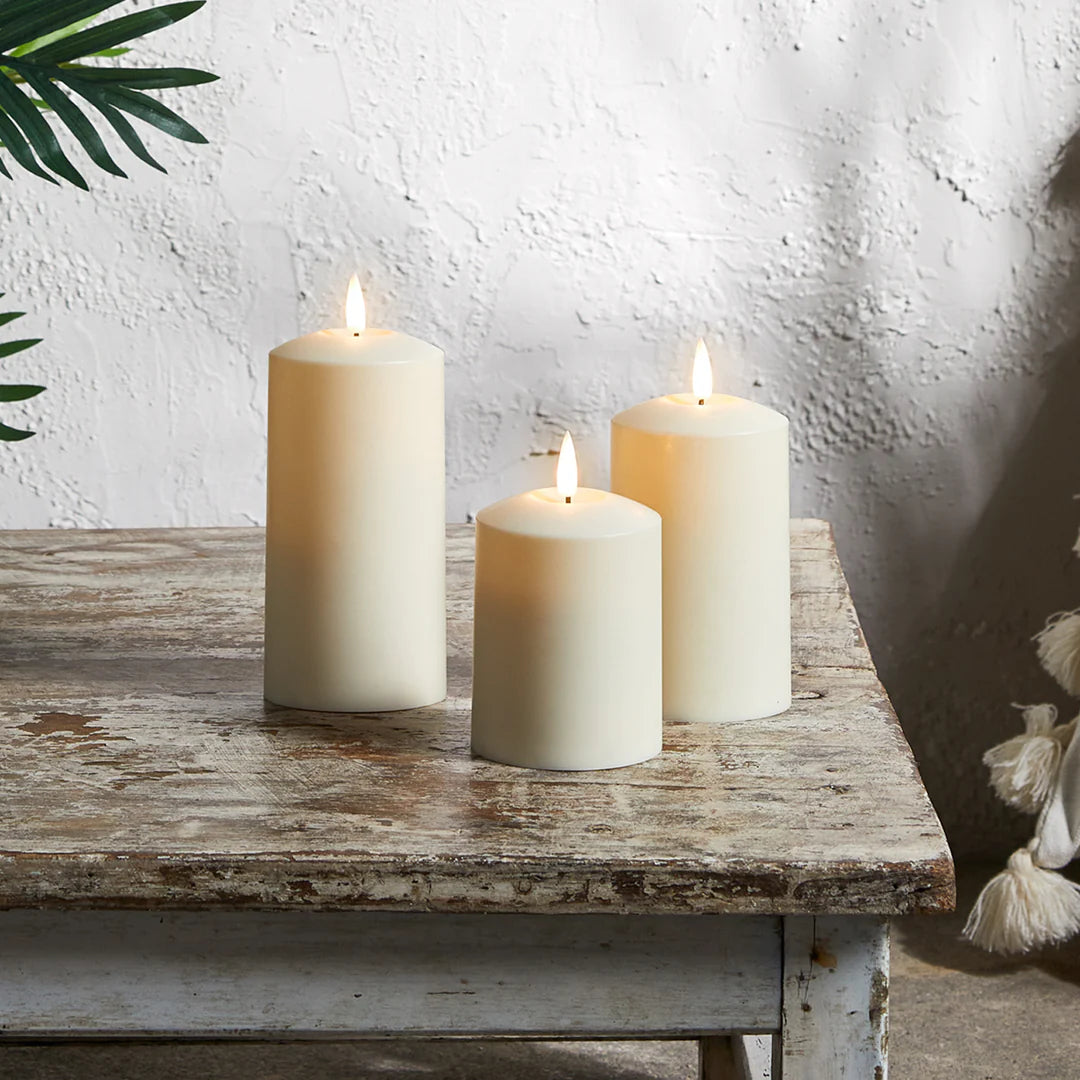 3 pieces long flameless flickering LED candles