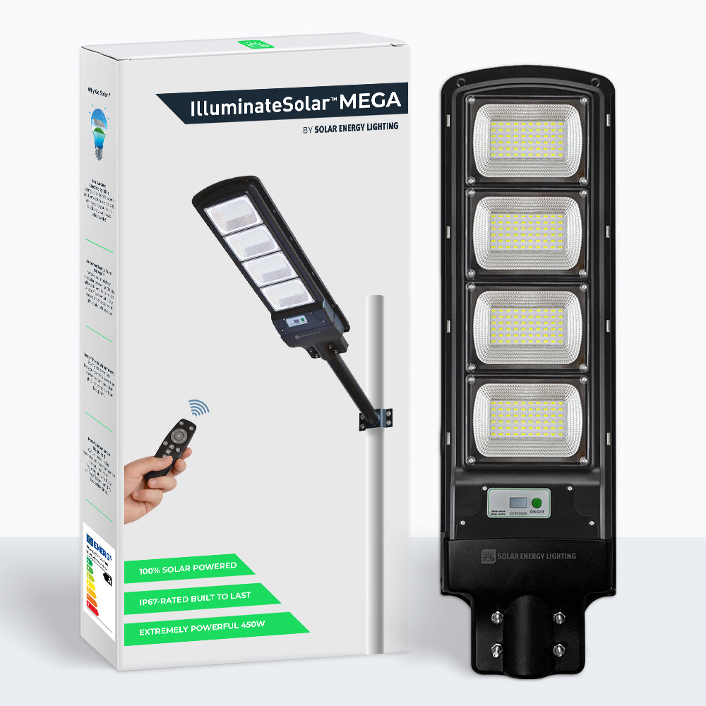 IlluminateSolarMega™ - 3 Lampen + 1 Gratis 450W/6500 Lumen Ultraheldere Straatverlichting op Zonne-energie