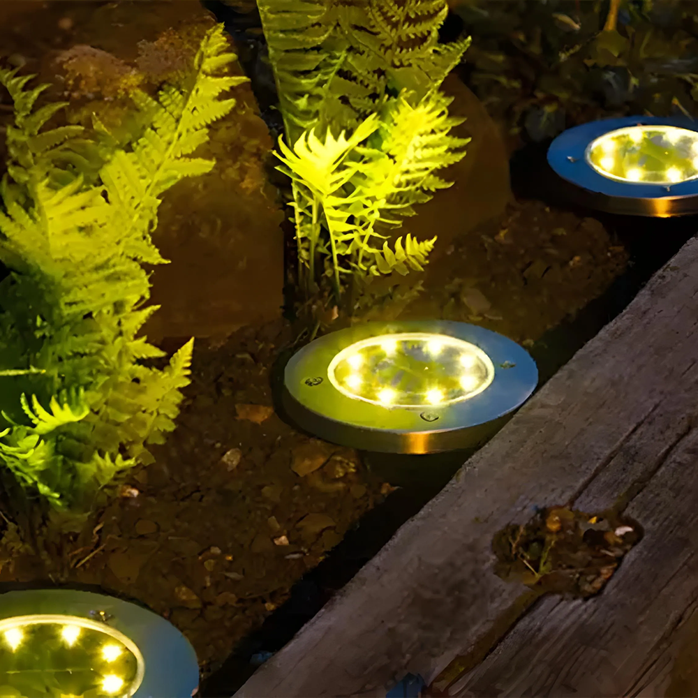 RoundSolar – Solar LED Ground Spot for Outdoor Use