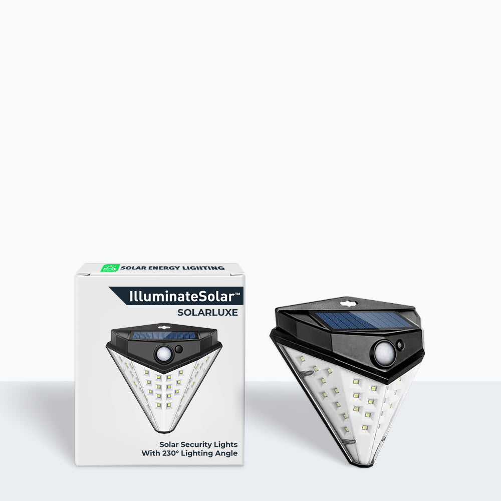 SolarLuxe - Solar Security Lights with 230° Illumination Angle