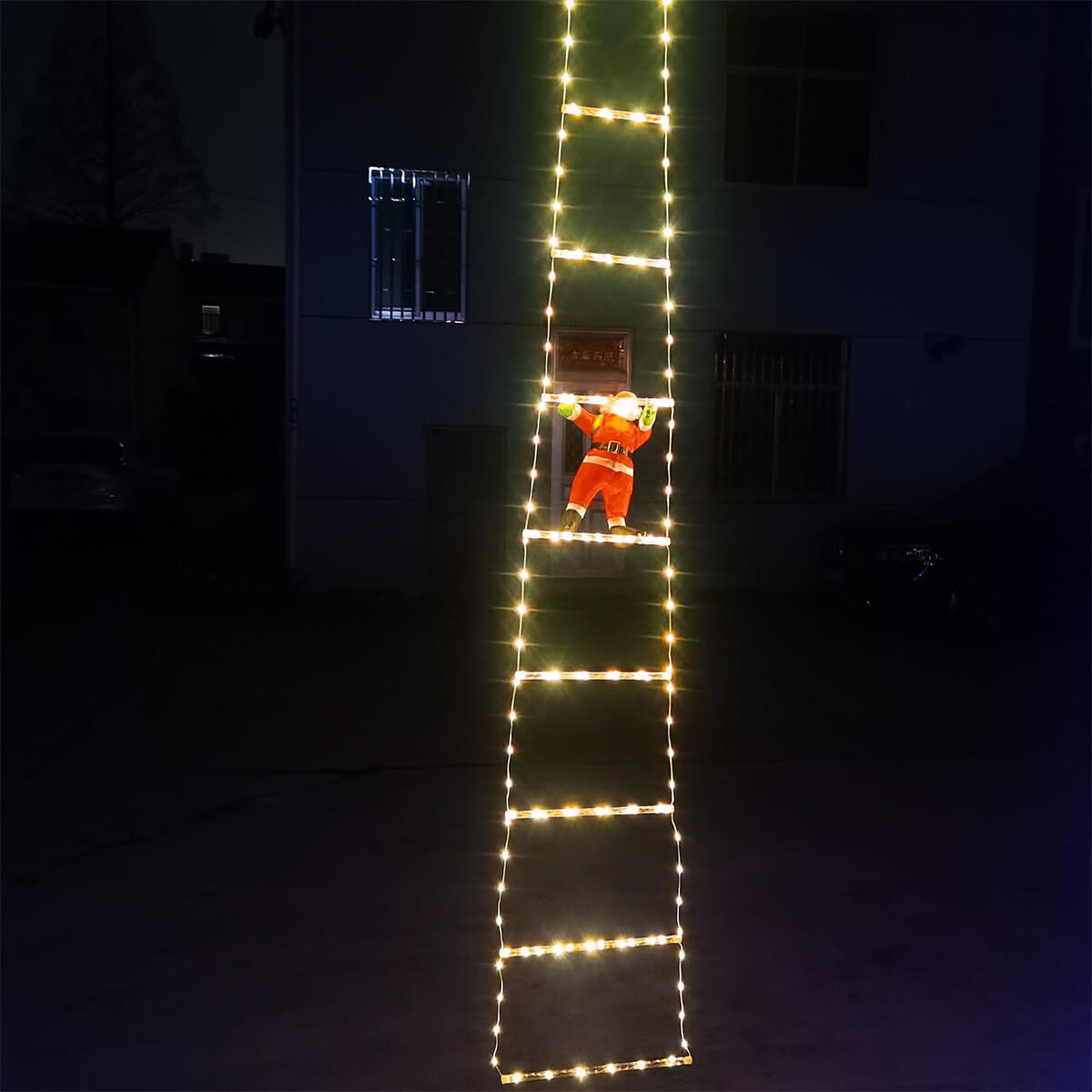 3M Kerstman die ladder beklimt kerstdecoratie